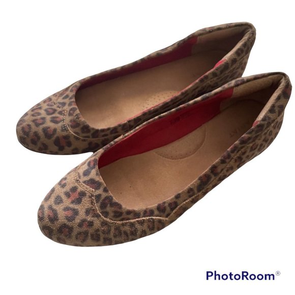 Ariat Shoes - Ariat Audrey Suede Animal Print Ballet Womens Flats, 8.5